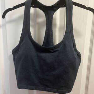Prana Heavana Racerback Bralette MEDIUM Stormy night heather